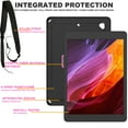thumbnail image 4 of Dteck iPad 9th/8th/7th Generation Case, iPad 10.2 Case for Kids, Heavy Duty Shockproof Rugged Case with 360 Rotating Stand Hand Strap Shoulder Strap for iPad 10.2 inch 2021/2020/2019, Black+Rose, 4 of 8