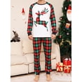 thumbnail image 3 of Family Matching Christmas Pajamas, Baby Romper/Elk Print Long Sleeve Tops and Plaid Pants Sleepwear Set, 3 of 10