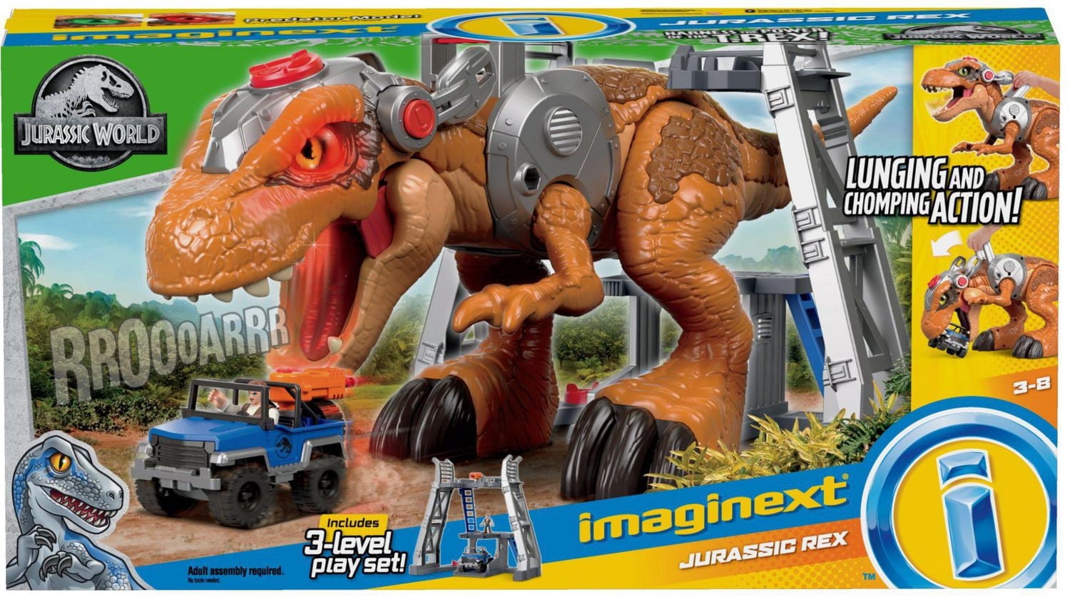 Dinosaure Jurassic Rex Monde Jurassique Imaginext de Fisher-Price