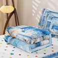 thumbnail image 5 of Erosebridal Lighthouse Shell Zipper Full Size Comforter Sets with Fitted Sheet and 2 Pillowcases for Girls Boys, Teal Watercolor Nautical Coastal Zipper Bedding Set, Polkadot Reversible, 4pcs, 5 of 7