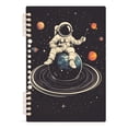 thumbnail image 7 of FORMRS 1-Subject Spiral Notebook 8" x 5" College Ruled 60 Refillable Sheet A5 Hard Cover, 2 Pack, Black Astronaut Space, 7 of 7