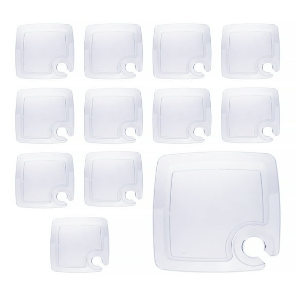 Clear Plastic Plates Cup Holder, 9-inch, 12-count