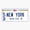 1pcs, variant on New York Empire State License Plate Inspired Vinyl Decal Sticker