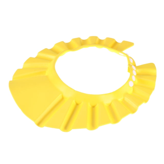 Baby Adjustable Shampoo Shower Bathing Protect Wash Hair Shield Hat without Ear Protection Pads (Yellow)