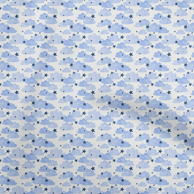 oneOone Viscose Jersey Light Blue Fabric Water Color Sewing Craft Projects Fabric Prints By Yard 60 Inch Wide