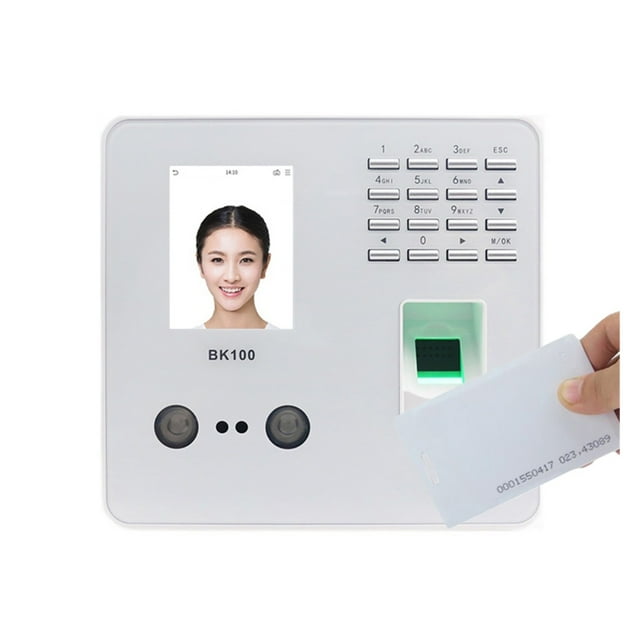 BK100 USB Biometric Fingerprint Face Recognition Employee Time Attendance Machine Time Clock Recorder ,Easy to Use