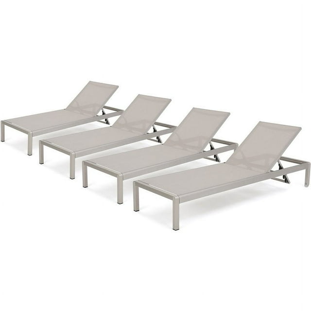 Noble House Cape Chaise Longue Extérieure en Maille Corail (Ensemble de 4)