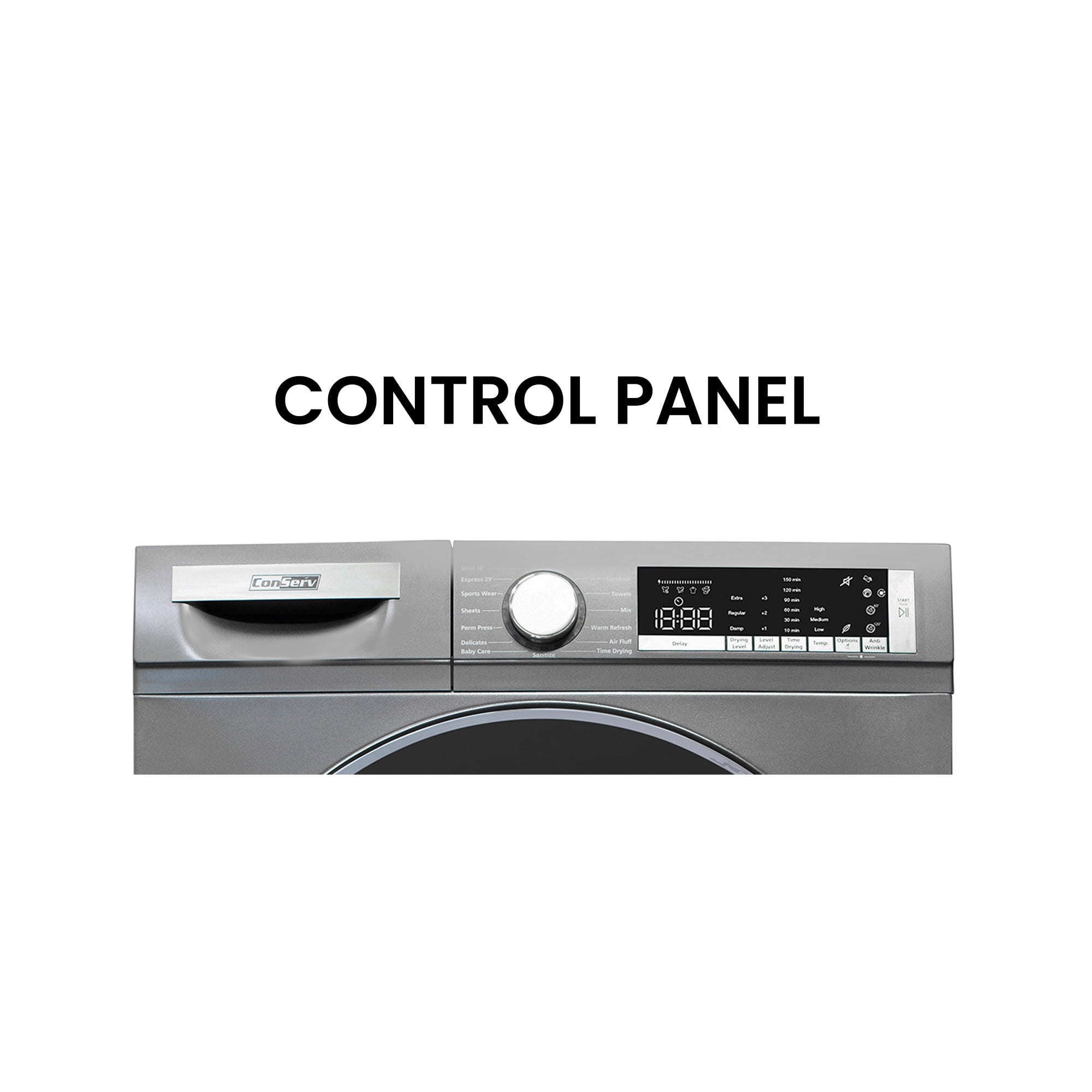 ConServ 4cf Dryer Condensing/Ventless Sanitize LED Display Rev. Door 220V EStar