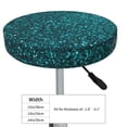 thumbnail image 4 of Picia teal sparkling Pattern Round Stool Covers Comfy Seat Covers Stretch Removable Washable Chair Slipcover Round Bar Chair Cushion Cover-14 inch, 4 of 7