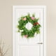 thumbnail image 2 of Corona de puerta de entrada de 45 cm, flores artificiales, guirnalda, ramo, hojas verdes, floral Corona de rosas (multicolor), 2 of 8