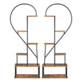 thumbnail image 3 of Tenozek 6 Tier Plant Stand, 2 Pack Metal Half Heart Shape Plant Stands for Indoor Plants, Black Iron Plant Shelf Flower Stands for Home Living Room, Patio, Balcon, 3 of 9