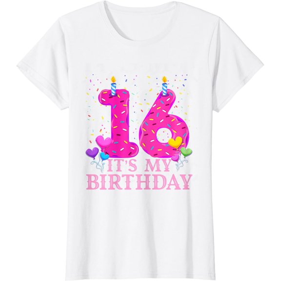 It's My 16th Birthday Sweet donut Happy 16 Year Old T-Shirt