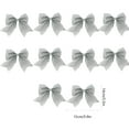 thumbnail image 3 of Festive Bows, Christmas Decorations, Decorative Bows for Gift Wrapping Tree and Holiday Decor, 10-Pack Solid Color Plastic Bow In White Red Pink Silver, 3 of 7