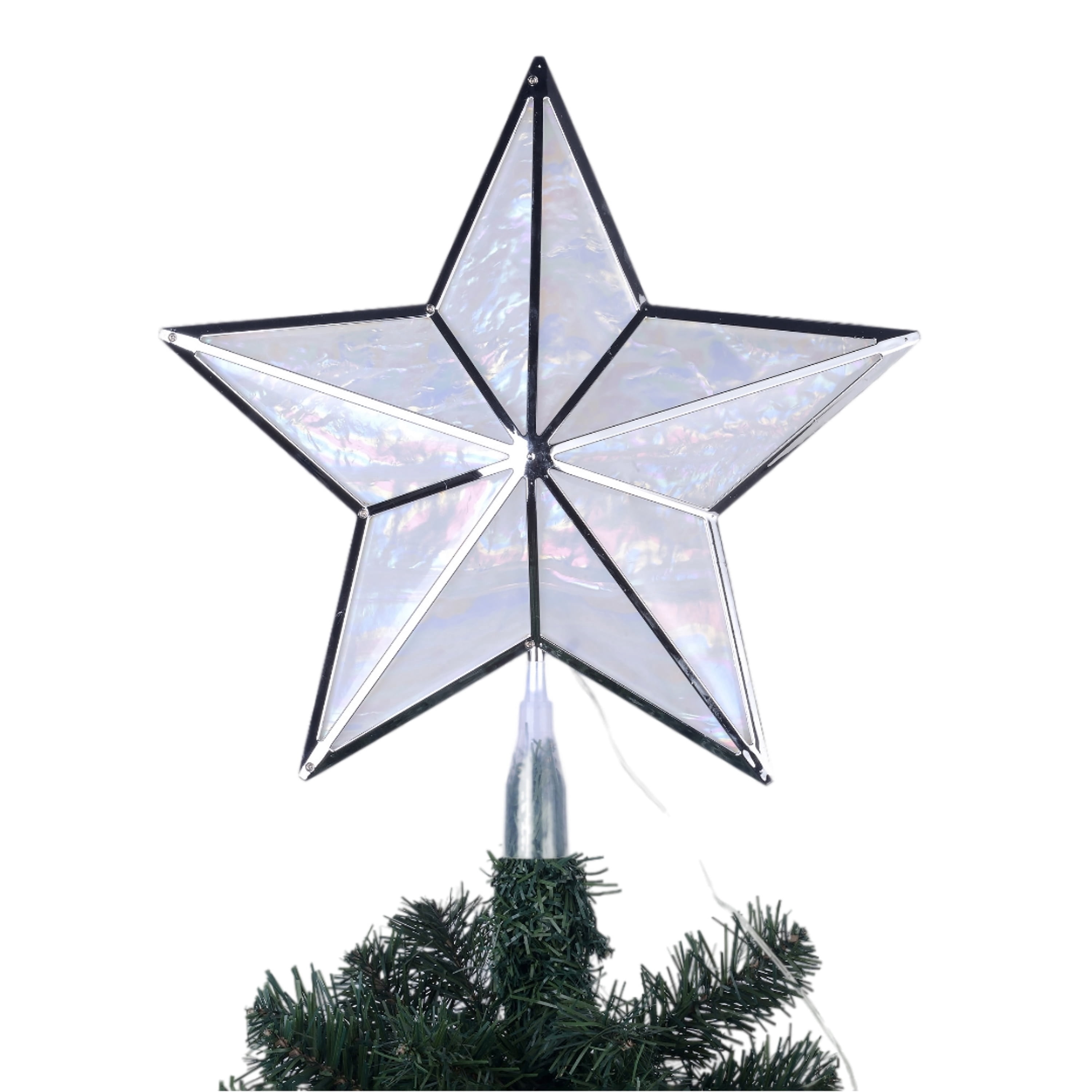 LED Star Christmas Tree Topper, Iridescent, 14.75", by Holiday Time