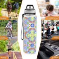 thumbnail image 6 of Motivational Water Bottle 32 oz with Straw, BPA Free Reusable Fitness Sport Bottle Perfect for Travel, School, Outdoors, and Gym Four Sunbursts Pattern, 6 of 6