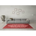 thumbnail image 3 of Ahgly Company Indoor Round Oriental Red Industrial Area Rugs, 7' Round, 3 of 4