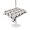 White, Black, Gray, variant on Outdoor Tablecloth with Umbrella Hole for Patio/Picnic/Party/Camping, Black Flamingos Waterproof Table Cloth Square Cover Washable, Modern Art Elegant Pastoral (54"x 54")
