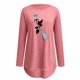 thumbnail image 4 of Camiseta de manga larga suelta con cuello redondo y estampado informal para mujer de Halloween, blusa, camisas Pompotops FGAJ5003, 4 of 4