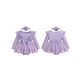 thumbnail image 2 of BemeyourBBs Newborn Baby Girl Romper Dress Floral Embroidery Lace Tulle Tutu Dress Long Sleeve Fairy Girls Birthday Princess Dresses Headband Infant Spring Summer Fall Clothes Photography Outfits, 2 of 9