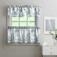 thumbnail image 2 of Boho Vintage Curtains 24 Inch Short - 3 Panel Farmhouse Wildflower Set with Rustic Floral Design, Rod Pocket Kitchen, 2 of 6