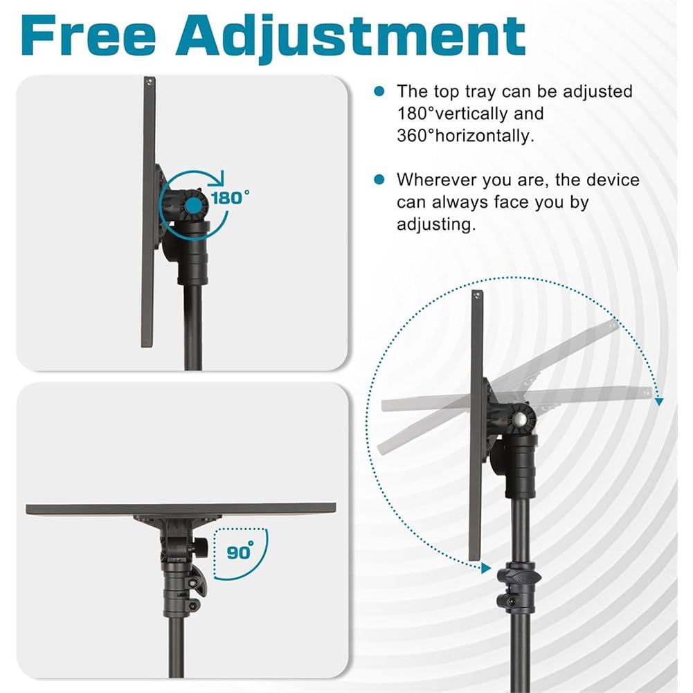 Luku Portable Projector Stand with Wheels – Heavy-Duty 20LB Tripod for Laptops, Tablets & Outdoor Movies, 3-Height Adjustable (26"-63")