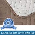 thumbnail image 3 of Reversible Chair Cover Furniture Protector Anti-Slip Couch Cover Water Resistant 2 Inch Wide Elastic Straps Chair Slipcover Pets Kids Fit Sitting Width Up to 21"(Chair, Taupe/Beige), 3 of 7