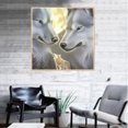 thumbnail image 3 of DIY 5D Pintura Diamante Kit De Punto De Cruz Etiqueta De La Pared Para La Decoración De La Sala De Estar 25x25cm - Lobo Sunnimix DIY 5D Animal Diamond Painting, 3 of 8