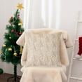 thumbnail image 6 of Suncoda Christmas Pillow Covers 18x18, 3D Xmas Tree Shaped Faux Fur Throw Pillow Covers for Couch, Sofa, Living Room Winter Holiday Decor, 6 of 7