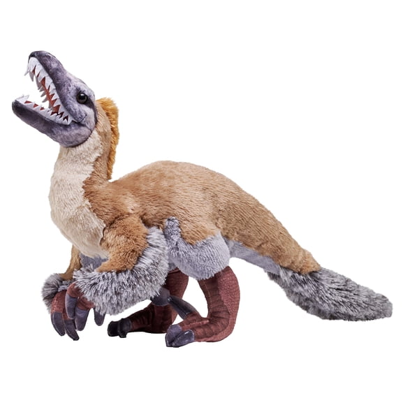 Peluche Wild Republic Dinosaur Velociraptor de 38 cm con relleno de botellas de agua recicladas