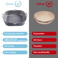 thumbnail image 2 of Luniquz 2 Pack Doublure Carrée Réutilisable pour Friteuse à Air Chaud en Silicone de Qualité Alimentaire Accessoires pour Friteuse à Air (Rouge&Gris), 2 of 7