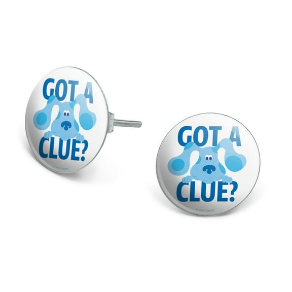 Blue's Clues Got a Clue Novelty Silver Plated Stud Earrings
