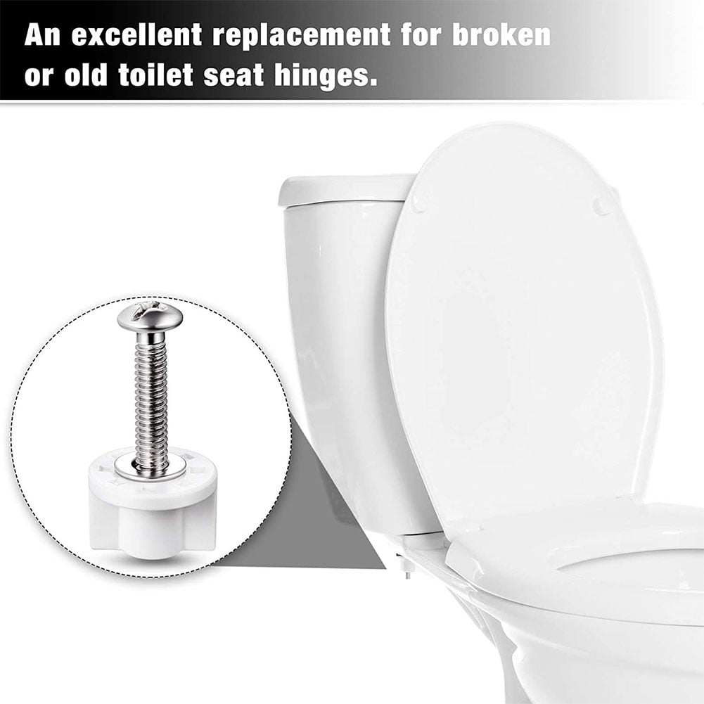 Universal Replacement Bolts Toilet Seat Hinges Bathroom Nut Fixing Screws 