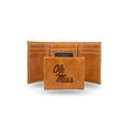thumbnail image 1 of Ole Miss Rebels Laser Engraved Brown Trifold Wallet, 1 of 1