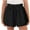Black, variant on Girls Athletic Shorts, Summer Drawstring Loose Elastic Waist Shorts with Pockets Pink Size 10-12 T