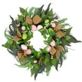 thumbnail image 3 of Northlight Easter Egg and Burlap Ribbon Mixed Foliage Twig Wreath - 22", 3 of 9