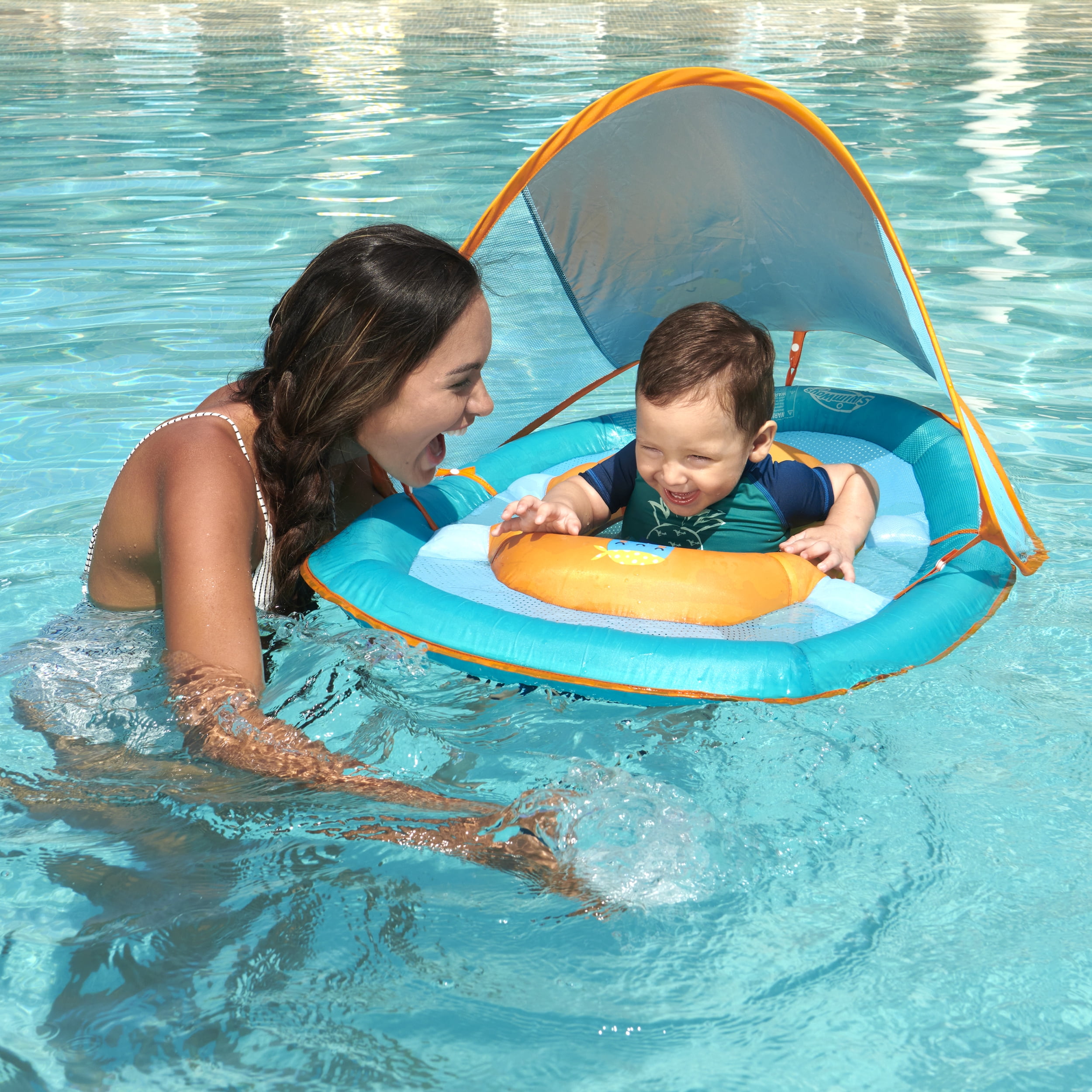 baby girl pool float with canopy
