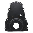 thumbnail image 1 of Aluminum Chevy LS Two Piece Timing Chain Cover with Cam Sensor Hole - Black, 1 of 1