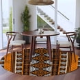 thumbnail image 3 of Large Round Rug 8Ft Washable Non-Slip, Yellow Beige Boho Circle Area Rugs for Living Room Bedroom, Geometric Vintage Abstract Art Ethnic Indoor Floor Mats Carpet Runner for Home Decor, 3 of 8