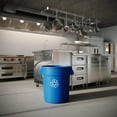 thumbnail image 4 of WYDK Round Commercial Trash Can. Waste Container for Home, Sidewalks, Roadside, Outdoor Multi-Purpose Can (32 Gallon, Trash Can, Blue), 4 of 7
