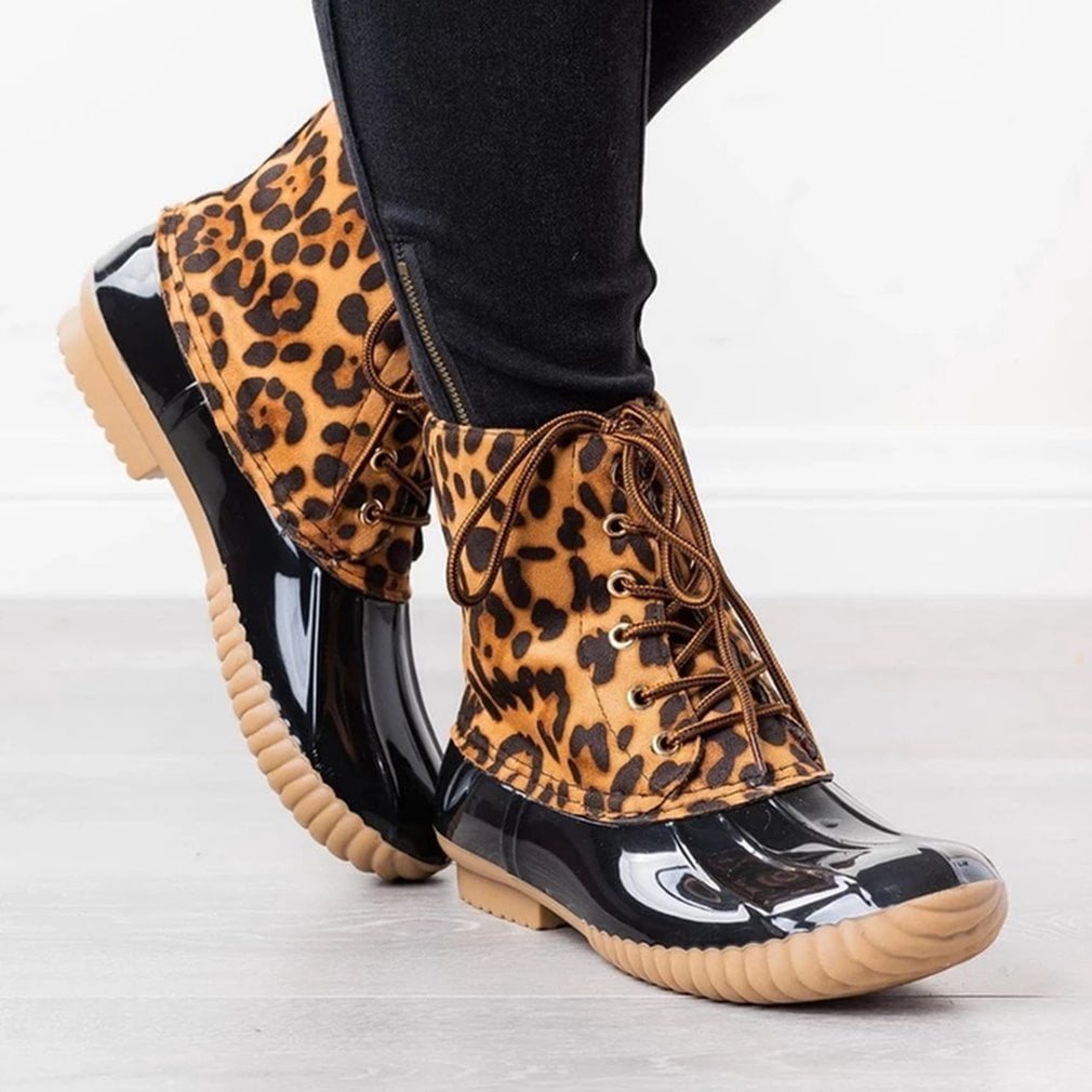 Leopard Rain Boots