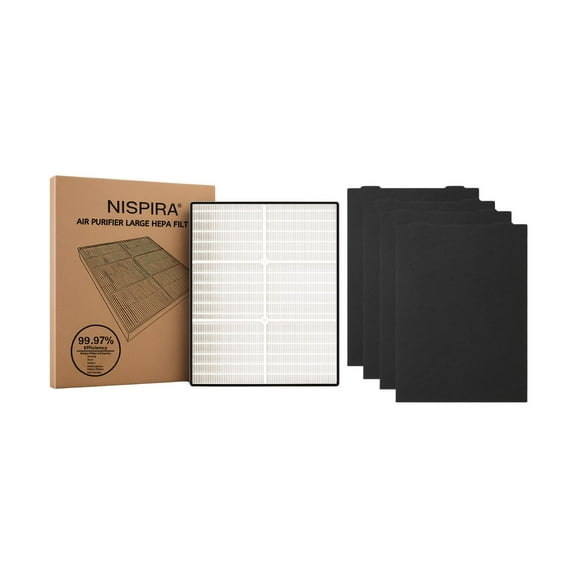 1 X Whirlpool 1183054K (1183054) HEPA Filter   4 Pre-Carbon Filters Fits Whispure Air Purifier Models AP450 and AP510 AP45030HO; Replaces Whirlpool Part # 1183054, 1183054K, 1183054K Large, 1183054K
