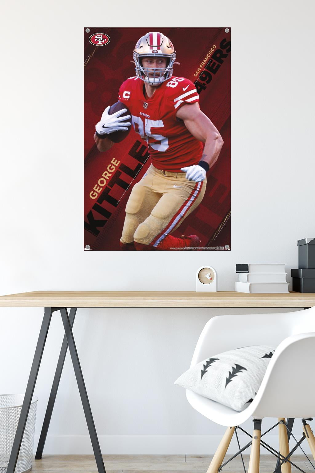 Rinkha George Kittle Football Paper Poster 49ers 2 Kids T-Shirt