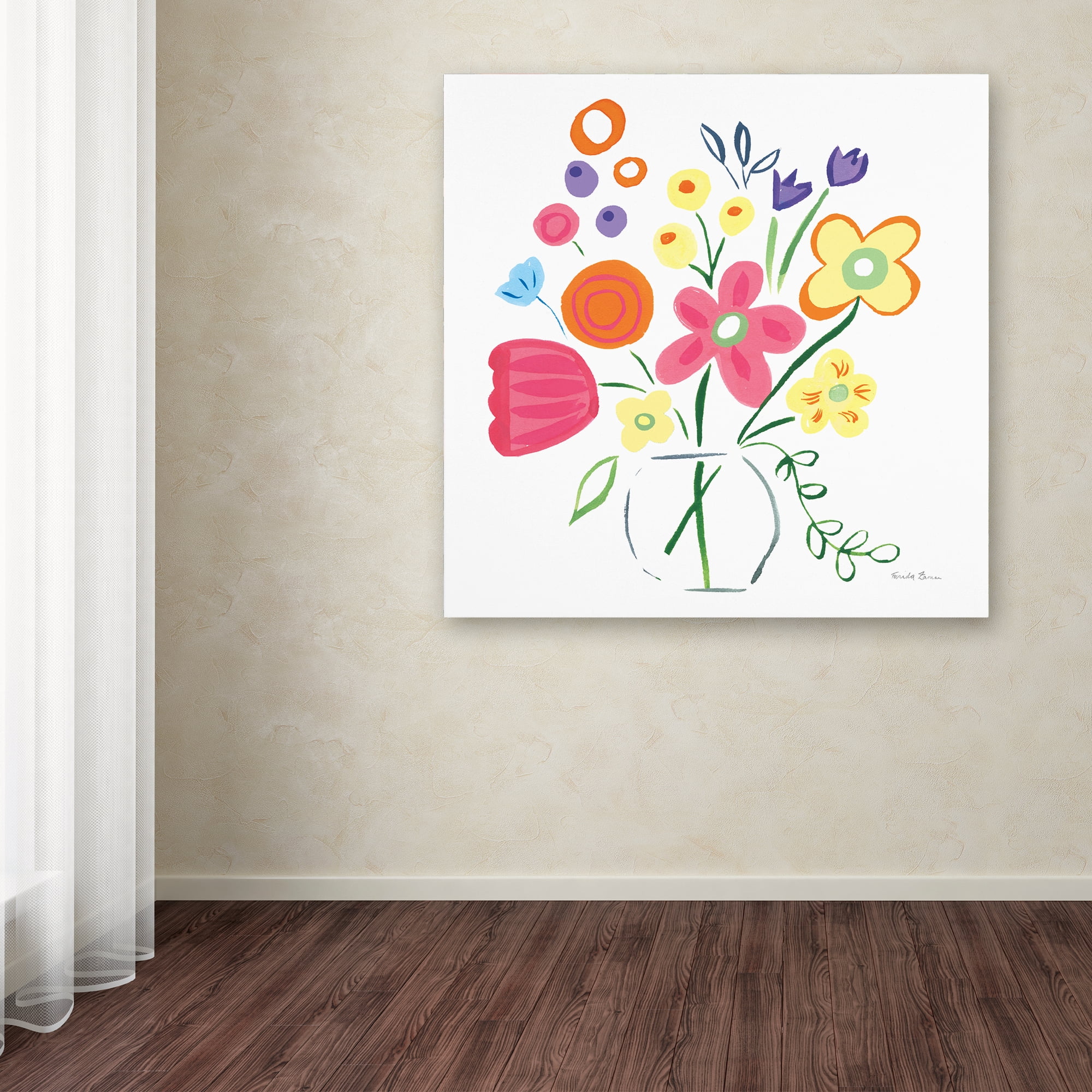 Trademark Fine Art 'Floral Medley III' Canvas Art by Farida Zaman