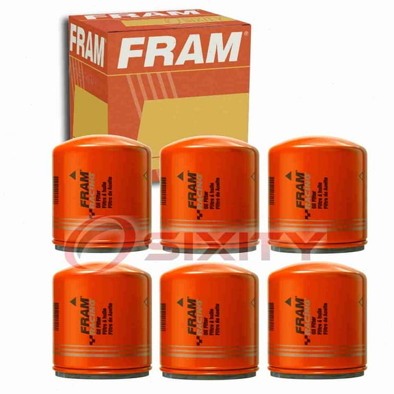 6 pc FRAM HP8 Engine Oil Filters for 12321 DF5888 HF729 IF-16-1-3 TP3013 Oil Change Lubricant Filters Fits select: 1967-1997 CHEVROLET CAMARO, 1971-1984 CHEVROLET C10