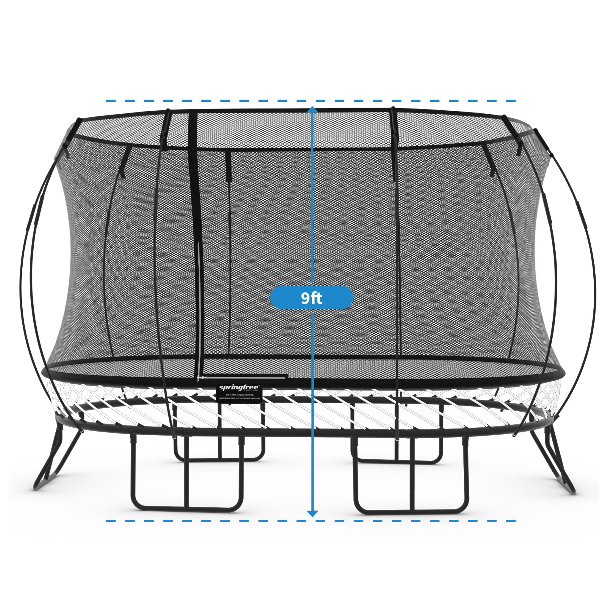 Springfree Outdoor Compact Oval Kids Trampoline for Outdoor Use, Black - image 5 of 9