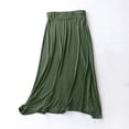 thumbnail image 2 of HBGVBA Midi Skirts for Women,Caual A-Line Skirts,Solid Color Flowy Long Skirt Elastic High Waist Versatile Skirts, 2 of 5