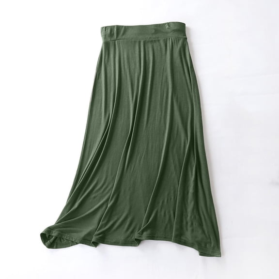 purcolt Womens Lightweight Soft Modal Skirt High Waisetd Casual Long Skirt