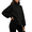 Black, variant on Womens Corduroy High Neck Tops- Balloon Long Sleeve Soft Knit Pullover Loose Fit Casual Fashion Blouse Gray Size S