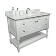 thumbnail image 2 of Xahpower 43"x22" Bathroom Stone Vanity with Rectangle Undermount Ceramic Sink and Single Faucet Hole with Back Splash, 2 of 7