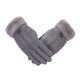 thumbnail image 1 of Guantes de gamuza para mujer, de invierno, cálidos y resistentes al frío, con forro polar grueso de cinco dedos, para ciclismo, conducción, pantalla táctil, modernos, 1 of 6